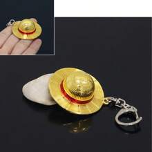 2025 New - 1pc One Piece Anime Straw Hat Keychain - Home Decor - Desk Ornament - Birthday Gift - Easter Gift - Holiday Gift - Perfect Gift - Present