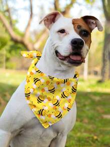 Bee Print Pet Bandana - Multicolor - View 13