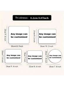 1pc Customized Large Rectangular Mouse Pad - Non-Slip, Durable Stitched Edges, Natural Rubber - Perfect For Office, Gaming And Study - Customized Design Available - Multicolor - View 11