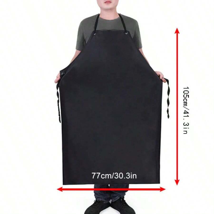 Double Layers Thickened Apron Kitchen Waterproof Oil Proof Apron Pvc Aprons For Dishwashing Fishing Cleaning Cooking Working - 01 - View 1