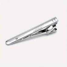 1 pieza/Set de 5 piezas Juego de Clips para Corbata de Metal para Hombre, Clips de Corbata Formales de Color Plateado, Diseño de Moda de Negocios, Regalos para el Día del Padre - clip de corbata - Ver 11