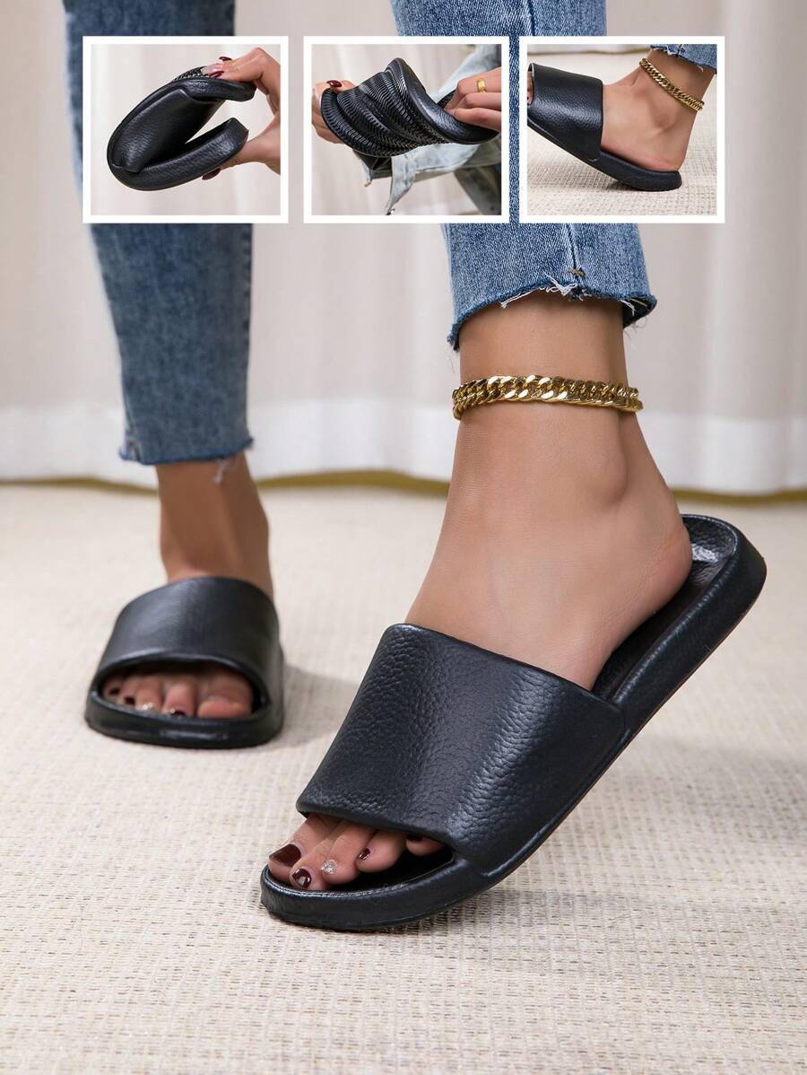 Women's Outdoor Slippers, Soft & Comfortable Couple Indoor Home Slippers, Anti-Slip Bathroom Shower Sandals