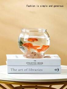 1 件透明亚克力水族箱鱼缸，客厅桌面微景观装饰，家用斗鱼鱼缸