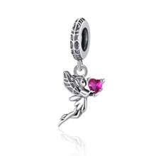 Easvnya 1pc Fashionable Silver Plated Angel Beaded Pendant, 3D Design Elegant, Suitable For Bracelets And Necklaces, Perfect Jewelry Gift For Birthday, Holiday