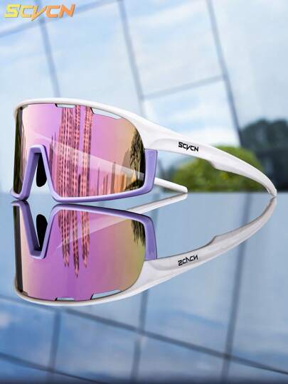 SCVCN SCVCN Cycling Glasses Bike Bicycle Windproof Glasses Sports Glasses With Multi-Color Frames, Suitable For Outdoor, Travel, Daily Wear, Windproof, Sun Protection, Hiking, Running, Fishing, Beach Style, Unisex, 1 Lens