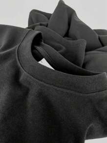Hombres Camiseta con estampado de letra 220g
