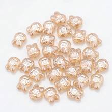 30pcs/Pack Mix Color Crystal Rabbit Pendant, Cute Rabbit Head Pattern Glass Beads Charms For DIY Jewelry Making, Necklace, Earrings, Bracelets