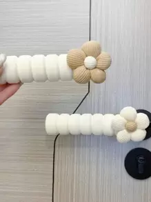 Flower Door Handle Crash Pad Soft Insulation Protective Cover,Thickened, Spiral Design,Door Handle Bumper Protector,Effective To Prevent Wall And Door Lock Damage,Home Anti-Collision & Anti-Static Doorknob Sleeve,And Dust-Proof For School,Office,Household,Travel,Bag,Organizer,Storage, Back To School Supplies