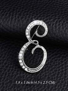 Vintage Versatile Men's English Letter Brooch, Suit Lapel Flower Badge, Unisex Fashionable Large Pin Clothing Accessory, High-End Suit Decoration, Sweater/Jacket Pins, Suitable For Parties, Weddings, Birthdays, Daily Wear, Holiday Gifts