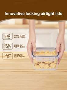 14pcs  Airtight Food Storage Containers With Labels And Marker - Perfect For Pantry Organization And Storage Of Pasta, Flour, Sugar, And Dry Foods.