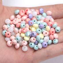 200 piezas de cuentas acrílicas de ábaco multicolor de 6mm - Adecuadas para manualidades de joyería, artesanía y accesorios DIY