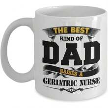 Funny Gifts For Geriatric Nurse's Dad On Father's Day - 11oz White Ceramic Coffee Mug - Valentine's Day, Birthday,Woman's Day Gift, Easter Day Gift Idea For Dad Mom Friends Girlfriend Boyfriend - default - View 1