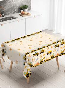1Pc Construction Vehicle Tablecloth Table Runner ,Engineering Vehicle Birthday Party Decoration ,BabyShower Decor,Gender Reveal Party Decor,Newborn Party Decor ,Family Friends Gathering Table Decoration ,Home Decor,Kitchen Decoration
