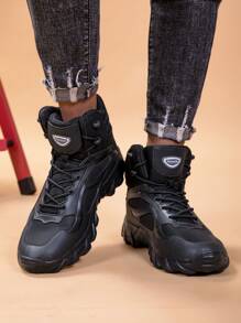 Botas tácticas de entrenamiento negras y botas de motocicleta color desierto - Botas profesionales para excursionismo de invierno de tela de malla y EVA con suela de goma