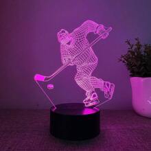 1 件 3D 曲棍球夜灯，创意触控彩色灯，装饰房间氛围灯，运动爱好者礼物，生日礼物