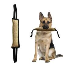 1 件装狗咬棒，黄麻拔河玩具，咀嚼出牙训练目标，30 厘米长咀嚼棒，用于狗训练 - 彩色 - 查看 1