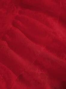 Chân váy xếp ly nhiều lớp ren eo thấp dễ thương dành cho nữ, thích hợp cho các bữa tiệc, mua sắm và tụ họp, chân váy mini màu đỏ mùa hè. - Đỏ - Xem 4