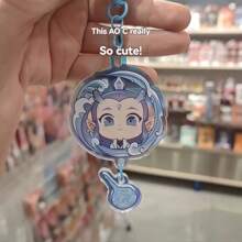 1 件哪吒 2 电影可爱哪吒和敖丙钥匙扣吊坠，背包装饰，适合婚礼、生日、旅游纪念品、毕业典礼、派对