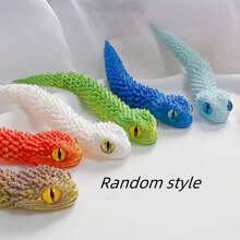 1 pieza Decoración de escritorio realista de serpiente impresa en 3D, figura miniatura hiperrealista, regalo en caja sorpresa