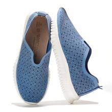 Orchid Leather Sneakers By Project Cloud - Lightweight, Arch Support. - Blue - View 2