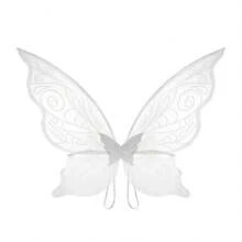 2025 蝴蝶翅膀仙女翅膀可折叠成人用万圣节 - 白色 - 查看 3