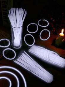 10/100pcs Glow Stick Party Favors: 100 Pcs Glow Sticks, Party Accessories Including Glow Necklaces, Glow Bracelets, Glow Glasses And Triple/Butterfly Connectors - Multicolor - View 8