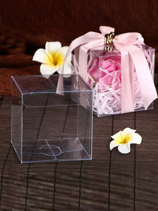 20/10 pezzi di Scatole regalo trasparenti, scatole quadrate in plastica PVC trasparente - adatte per confezionare candele, forniture per feste, decorazioni matrimoniali e confezioni regalo, contenitori riutilizzabili e multifunzionali, per Pasqua, Festa della Mamma, regali per feste, forniture per piccole imprese, scatole per imballaggio, decorazioni matrimoniali, matrimoni, scatole regalo