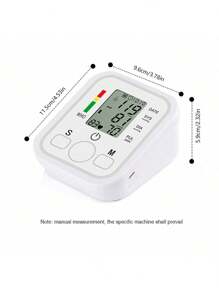 Monitor de presión arterial en el hogar, monitor de presión arterial en el brazo con soporte digital inteligente preciso, USB y 4 pilas AAA ajustable en manguito de brazo, gran pantalla LCD - blanco