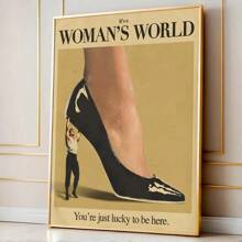 1 tấm áp phích nghệ thuật in canvas phong cách retro nữ tính có khung/không khung thẩm mỹ thế giới phụ nữ cổ điển siêu thực nữ tính tranh treo tường tối giản cho ký túc xá, căn hộ, phòng ngủ, phòng khách, trang trí nhà hiện đại - Nhiều màu - Xem 1