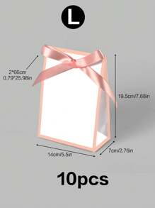 10pcs/5pcs/1pc Minimalist High-End Hepburn Bow Gift Box, Wedding Favours Packaging Bag, White/Black/Pink Tie Scarf Mini Gift Box, Jewelry Gift Box, Suitable For Birthday Party, Wedding Season, Father's Day, Back To School, Teacher's Day, Daily And Holiday Parties