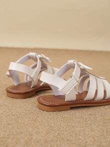 Girls Fashionable Cute Sequin Flat Sandals, Comfortable Lightweight Open Toe Sandals Suitable For School, Party, Outdoor, Beach, Camping In Summer, Campus Style