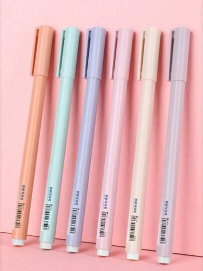 6pcs Everlasting Pencils, No Need To Sharpen, Endless Writing, Advanced Technology With Erasers, Macaron Colors, Random Styles, Creative Design Back To School,Random Color And Style