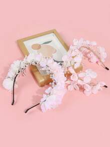 1 Piece Teen Girl Faux Flower Headband Cute Sweet Girl Hairband Spring And Summer Hair Accessories For Wedding Vacation Party - Multicolor - View 4