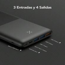 Batería externa para iPhone de Apple, iPad, teléfonos Android, regalos para familia, amigos, cumpleaños, invierno, San Valentín, Pascua, adecuada para uso al aire libre, compras, viajes, suministro de energía portátil seguro y estable - Negro-A - Ver 3