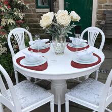 Witam Placemats Set Of 2/4/6 For Dining Table Mats, Faux Leather Place Mats Wipeable Washable Placemats For Round Table Mats For Dining Patio Heat Resist Easy To Clean Halloween Place Mats Indoor - Multicolor - View 5