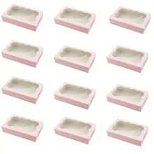 4/8/12 Pieces Pink Window Keepsake Box, Wedding, Bridal, Birthday Party, Graduation Gift Box, Reusable Paper Gift Packaging, Best Choice For Holiday Gift Boxes - Gift Box - View 4