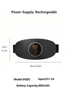 Rechargeable Waist Massager With Vibration - Includes Elastic Belt, USB Charging