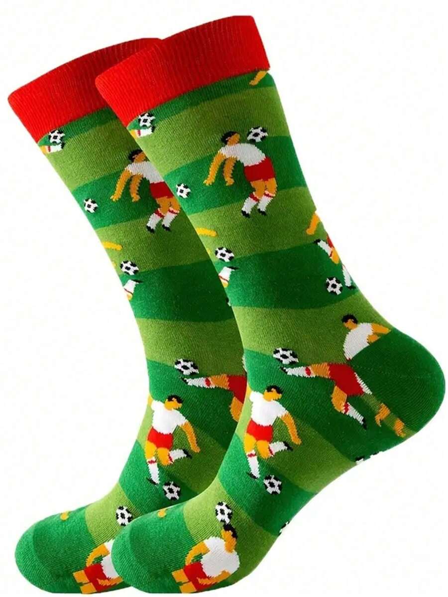 1 par de calcetines deportivos de fútbol para hombres que son energéticos y te mantienen motivado en la oficina