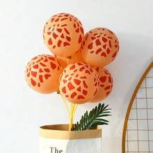 105 件粉色丛林气球拱门花环套装，鼠尾草绿和粉色长颈鹿动物印花气球，适用于森林宝宝派对 Wild One 一岁生日派对装饰 - 彩色 - 查看 6