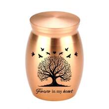 1.57 英寸小型骨灰瓮，生命之树铝制迷你骨灰瓮，人类/宠物骨灰火葬瓮，骨灰盒，小型纪念品瓮-永远在我心中 - 彩色 - 查看 13