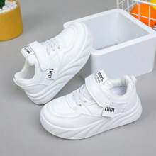 Kids' White Sneakers, New Spring/Autumn Boys/Girls Casual Soft Sole Wear-Resistant Athletic Shoes