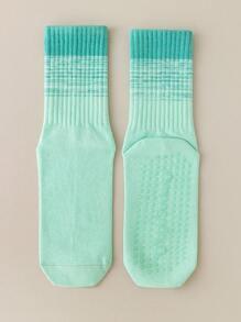 2/5 Paar Damen Kniestrümpfe für Yoga & Sport, rutschfest, feuchtigkeitsableitend, atmungsaktiv für Innenworkouts, Herbst