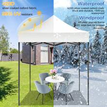 CAROMA Carpa plegable 2x2 impermeable, estable, resistente al invierno sin pared lateral, carpa plegable para fiestas, carpa de jardín con protección solar, carpa plegable con bolsa de mano (2 x 2 m azul)