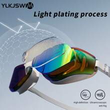 YLKJSWIM Unisex Swimming Goggles, Anti-Fog & Leak-Proof, Maximum Comfort Adjustable Dual Strap, Mirrored/Non-Mirrored Lens Swimming Goggles Pool Accessories, Beach Essentials, Beach Accessories, Pool Float