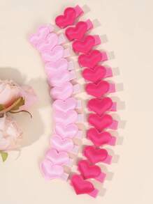 24pcs Heart Hair Clips For Girls Heart Shaped Alligator Clips Small Sweet Heart Barrettes Toddler Girl Bows Adorable Barrettes Gifts Kids Baby Hair Accessories