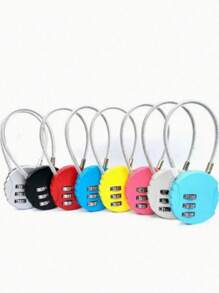 Password Steel Wire Rope Lock For Household Electric Vehicles, Motorcycles, Bicycles, Helmet Lock, Spring Rope Lock Buckle, Outdoor Travel Bag Lock, With Chinese And English User Manual - Multicolor - View 2