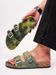 2025 Comfortable & Versatile Outdoor Soft Cork Sole Adjustable Strap PU Men's Slip-On Slippers, Suitable For Daily Wear, Walking, Home - For Fashion & Comfort Oriented Men