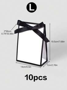10pcs/5pcs/1pc Minimalist High-End Hepburn Bow Gift Box, Wedding Favours Packaging Bag, White/Black/Pink Tie Scarf Mini Gift Box, Jewelry Gift Box, Suitable For Birthday Party, Wedding Season, Father's Day, Back To School, Teacher's Day, Daily And Holiday Parties