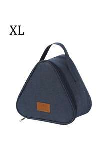 1件/2件三角形保温午餐袋，适合学生和上班族的简易手持午餐盒，大容量铝箔野餐冷藏袋，返校，夏季户外食物袋，野餐露营袋 - 灰色 - 查看 17