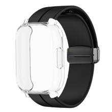 Magnetisches Silikonarmband + Hülle kompatibel mit Xiaomi Redmi Watch 5 Active Lite Smartwatch Armband und Hülle kompatibel mit Redmi Watch 5 Active Lite